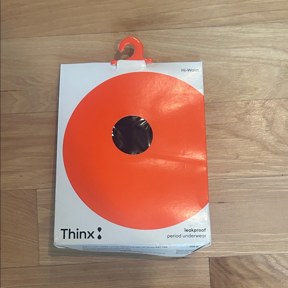 Thinx Hi-Waist Leakproof Underwear in Orange Packaging